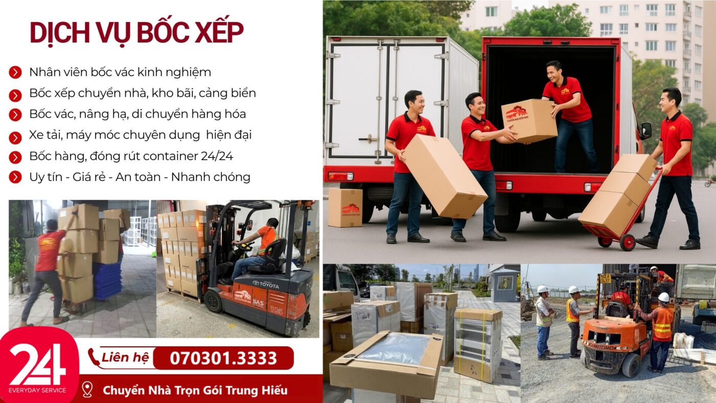 #1 Dịch Vụ Bốc Xếp Hàng Hóa, Bốc Vác Giá Rẻ Chuyên Nghiệp dịch vụ bốc xếp