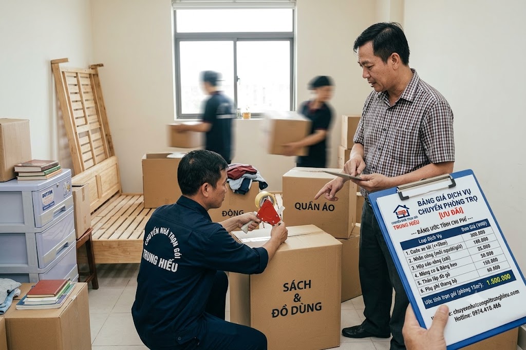Chi Phí Chuyển Phòng Trọ Bao Nhiêu Tiền? Cập Nhật Mới Nhất 2026 chi phí chuyển phòng trọ