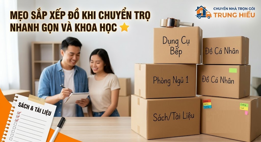 Chia Sẻ Mẹo Sắp Xếp Đồ Khi Chuyển Trọ Nhanh Gọn Và Khoa Học ⭐ mẹo sắp xếp đồ khi chuyển trọ khoa học