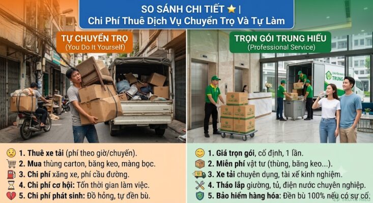 so sánh chi phí thuê dịch vụ chuyển trọ và tự làm