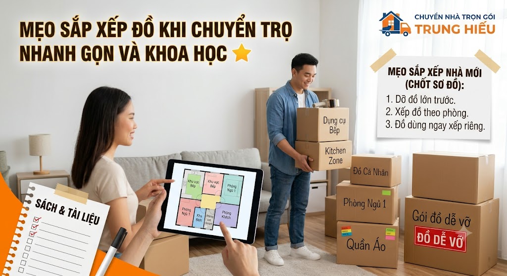Chia Sẻ Mẹo Sắp Xếp Đồ Khi Chuyển Trọ Nhanh Gọn Và Khoa Học ⭐ mẹo sắp xếp đồ khi chuyển trọ khoa học