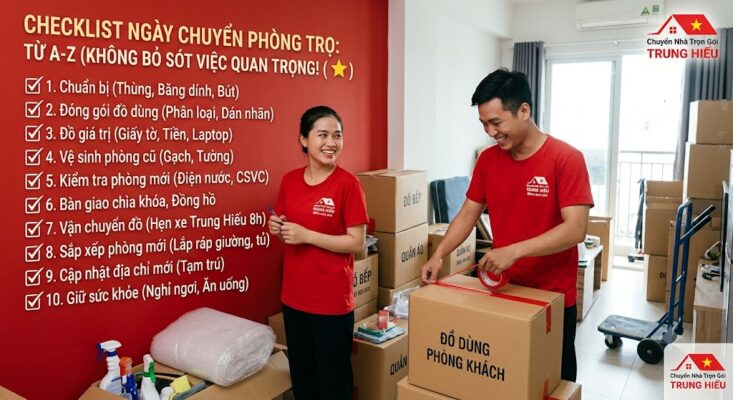 checklist ngày chuyển phòng trọ