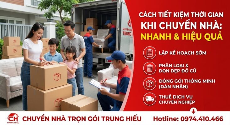 cách tiết kiệm thời gian khi chuyển nhà nhanh gọn, hiệu quả