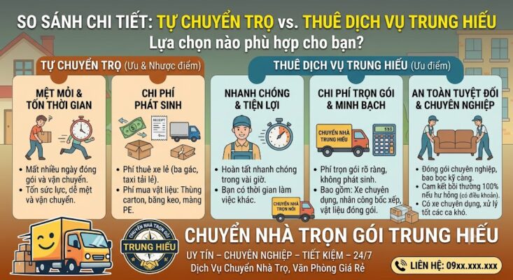 so sánh chi tiết tự chuyển trọ hay thuê dịch vụ