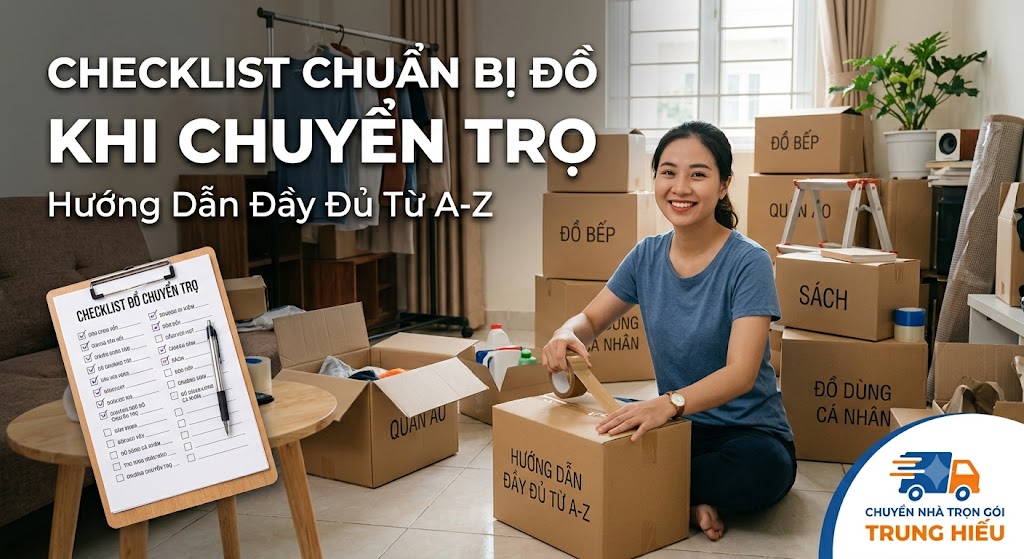 Checklist Chuẩn Bị Đồ Khi Chuyển Trọ Đầy Đủ Từ A-Z Checklist Đồ Cần Chuẩn Bị Khi Chuyển Trọ